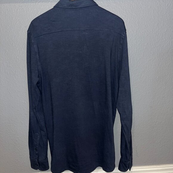 FAHERTY SUNWASHED KNIT SEASONS Single Pocket Shirt Organic Cotton Men's L Tall - Picture 5 of 13